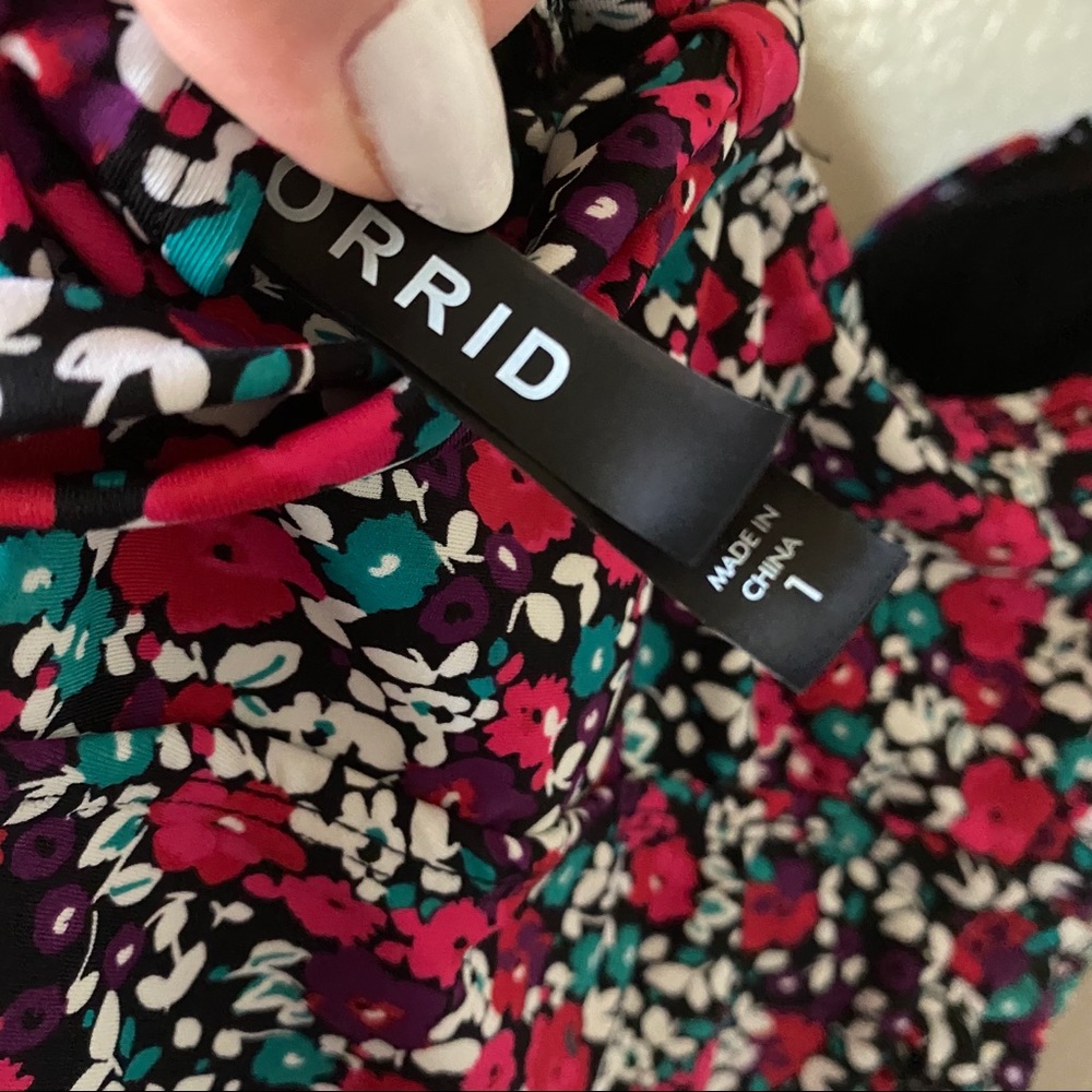 Torrid | Floral Ruched Swimsuit - Picture 5 of 6